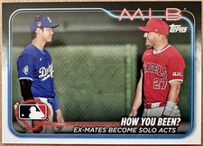 2024 Topps Update Series Shohei Ohtani Mike Trout US76 Dodgers