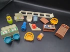 Vintage Fisher price Sesame Street Play Set Accessories Lot Of 14. MG