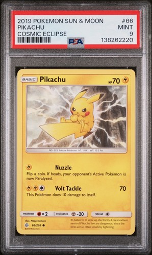 Pikachu graded PSA 9 for sale on eBay
