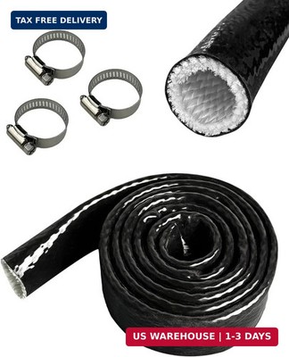 YAMAKATO 1/2'' ID Heat Shielded Fire Thermo Armor Fire Sleeve Silicone Coated Fib