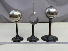 1910s Electrostatic Lot Physics Lab Nickel Plated Laboratory Antique Scientific