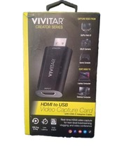 Vivitar VIVRW7310 Creator Series HDMI to USB Capture Card with Real-time Capture