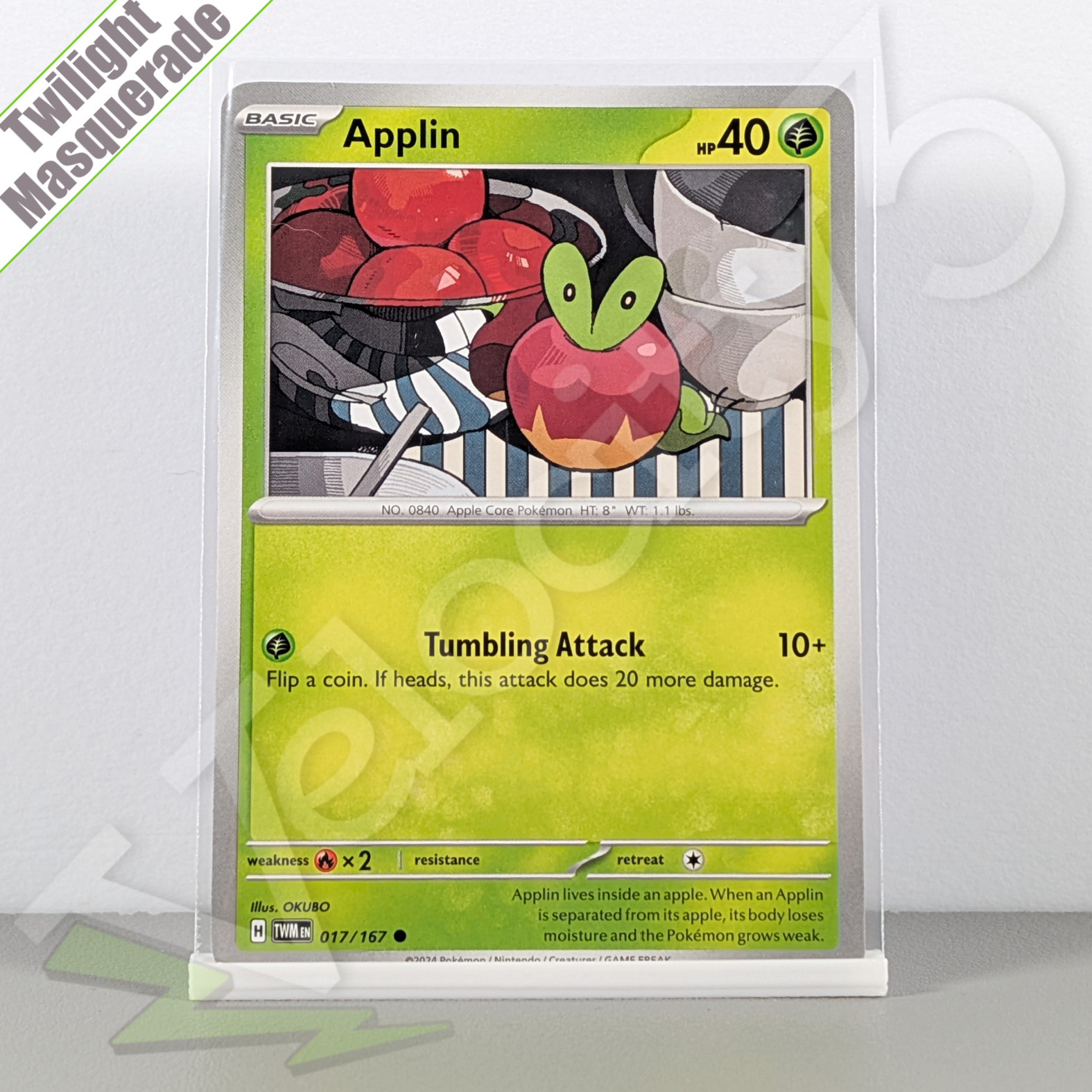 Pokemon TCG Card - Applin 17/167 Common | Twilight Masquerade (2024) TWM