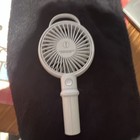 Mini Handheld Portable Fan White Foldable Stand/Handle Rechargeable 3-Speed — photo 1