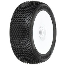 PRO9039-233 1/8 White Blockade S3 Mounted Buggy Tires w/LWW 2