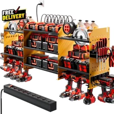 Upgrade Large Power Tool Organizer Wall Mount with Charging Station Tool Stor...