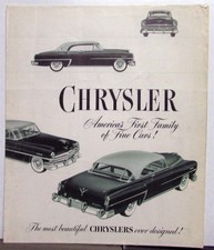1953 Chrysler Windsor New Yorker Imperial Nos Sales Brochure