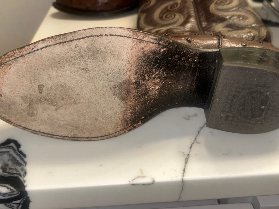 tony lama mens brown full quil ostrich boots - Image 4 of 4