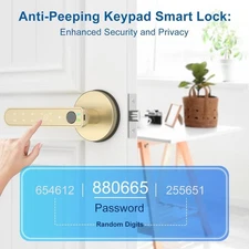 Gavdhe Fingerprint Door Lock Smart Fingerprint Door Knob with Keyless Entry B