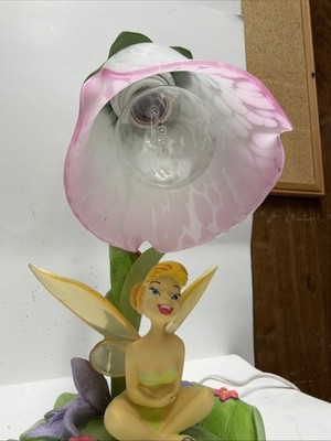 Disney Tinkerbell Flower Table Lamp On Leaf Base (Hampton Bay) IN