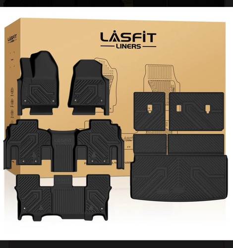 LASFIT Floor & Trunk Mats Jeep Wagoneer 2022-2025 8 Seaters-NOT 7 Passengers/L/S