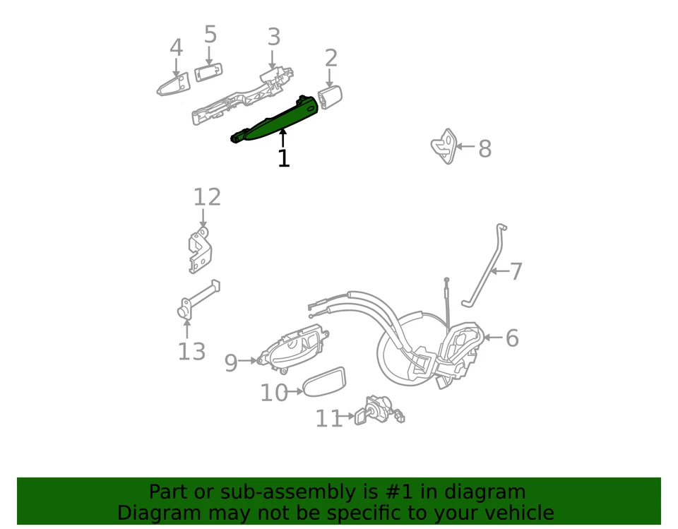 Подлинный Nissan Maxima 08-15 передняя ручка снаружи 80640-9N00A новый OEM - Изображение 2 из 2