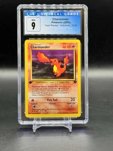 2000 Pokemon Charmander 050/082 Team Rocket 1st Edition CGC 9
