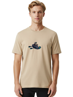Hovertank Mens Graphic Tee, 100% Cotton, Casual Summer Wear