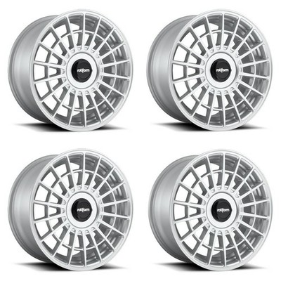 Set 4 Rotiform R143 Las-R 17x8 4x100 4x4.5 Gloss Silver Wheels 17'' 40mm Rims