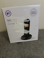 BT Everyday Phone Cordless, Black, Single