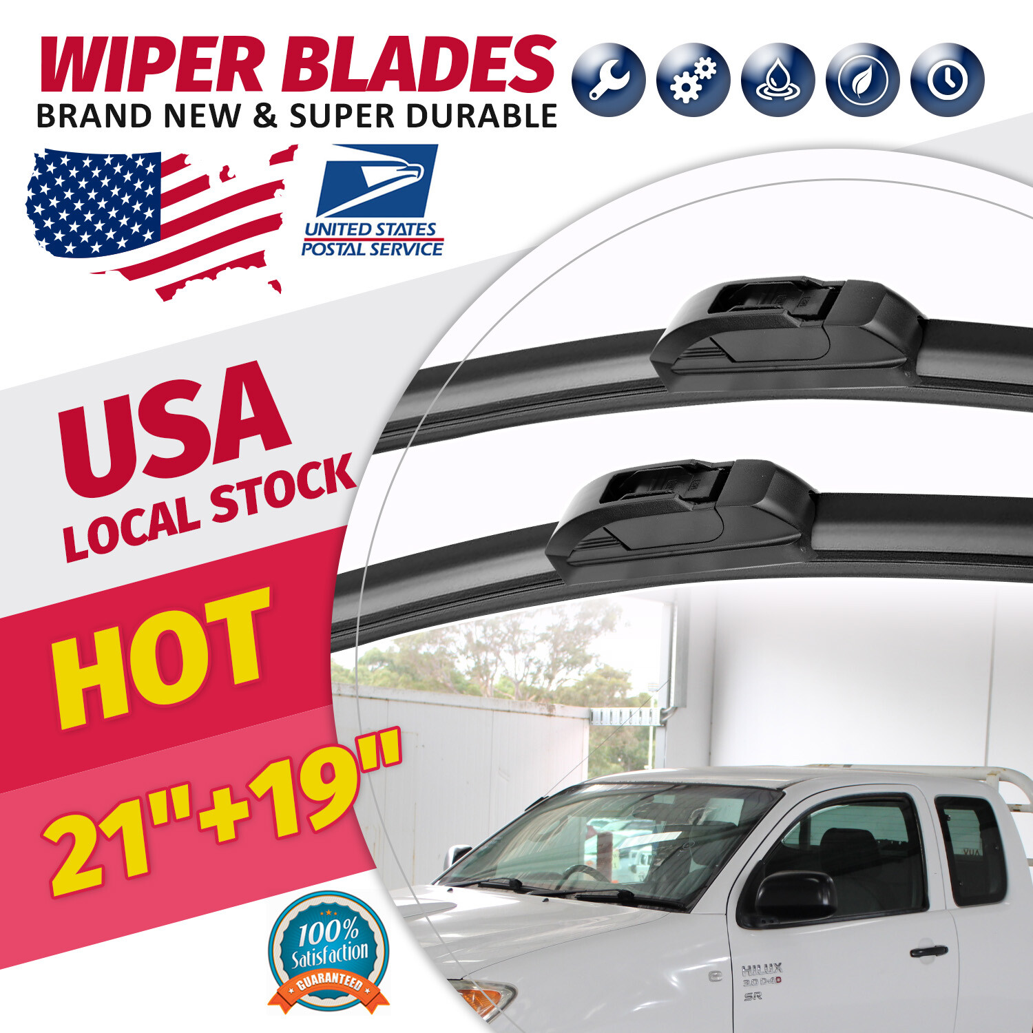Original Equipment Bracketless Windshield Wiper Blades 21