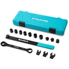 DURATECH Universal Ratcheting Serpentine Belt Tool Set 15PCS Belt Tensioner Tool