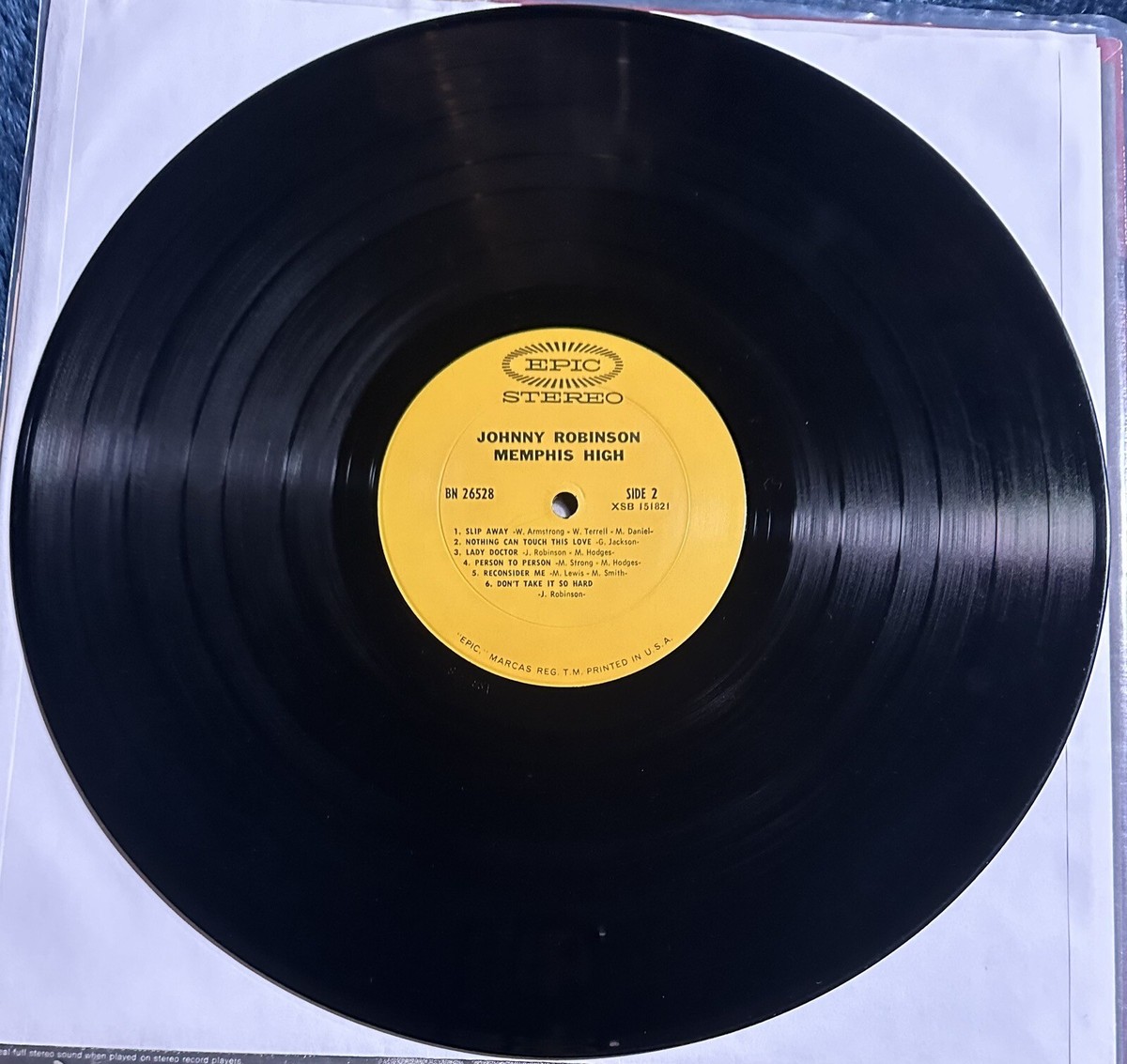 Johnny Robinson-Memphis High LP Epic BN 26528 OP 1970 Soul Funk 
