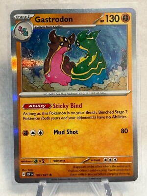 Pokemon -  107/191 Gastrodon - Holo Rare - Surging Sparks