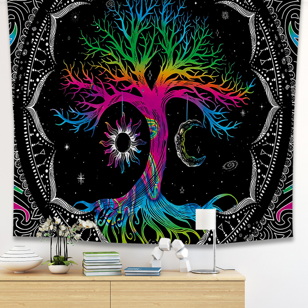Abstract Tree Wall Hanging Tapestry Bedroom Background Yoga Mats eBay