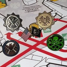 • SHIELD • CLASSIC / MODERN / HYDRA • AGENT LAPEL PINS • MARVEL COSPLAY PROP •