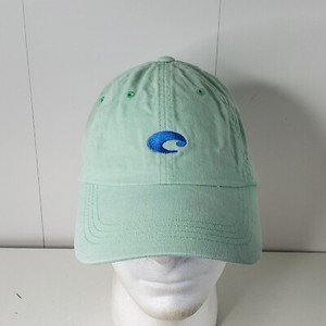 Costa Del Mar Strapback Hat Baseball Cap Embroidered Blue C Letter Logo Green