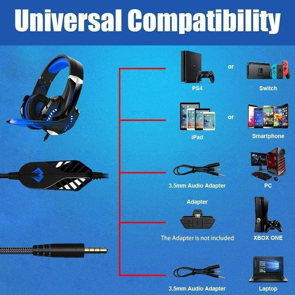 G9000 Pro Auricular Gamer Headphones USB Noise Canceling Gaming