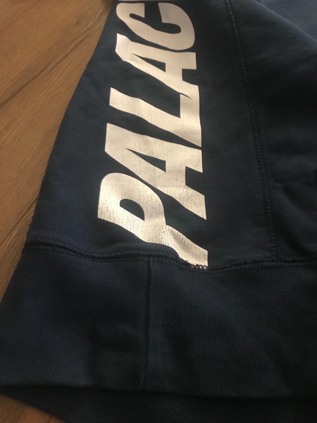 RARE Palace Constructed Hoodie Navy Blue - Size S image 7