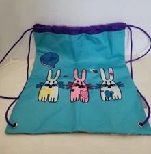 NEW Peter Jensen Drawstring GYM Bag  Bunny Rabbit