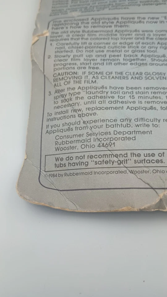 Apliques de ducha de bañera Rubbermaid Butterflies 1984 de colección azul nuevo en stock Foto 3 de 3