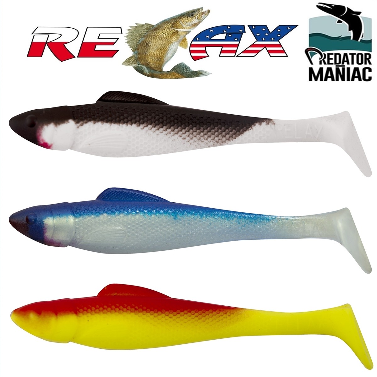 Pesca Spinning Esche Relax Ohio Esche Artificiali - 4 Pesci Gomma Per Persico E Luccioperca Pesci Artificiali Relax Ohio - Foto 3