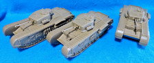 3 X WWII British Churchill Tanks, hard plastic, 1/38 Classic Toy Soldiers Inc
