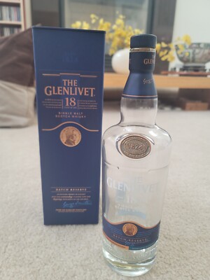 Glenlivet 18 year Old Empty Bottle And Gift Box Empty Single Malt Scotch Whisky