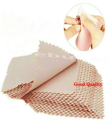 50x Silver Polishing Cloth Cleaner Jewelry Cleaning Pink Cloth UK