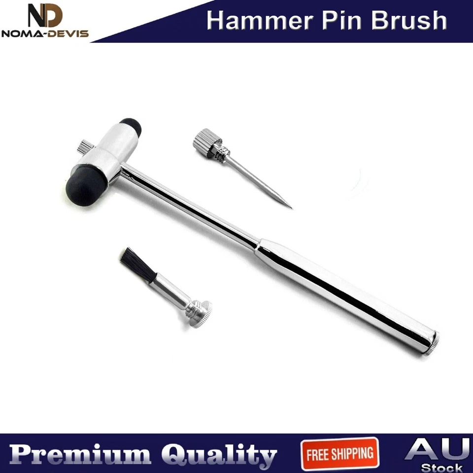 Martillo Cabezas de Goma Dobles Reflex Instrumentos de Examen de Diagnóstico Neurológico Foto 4 de 4