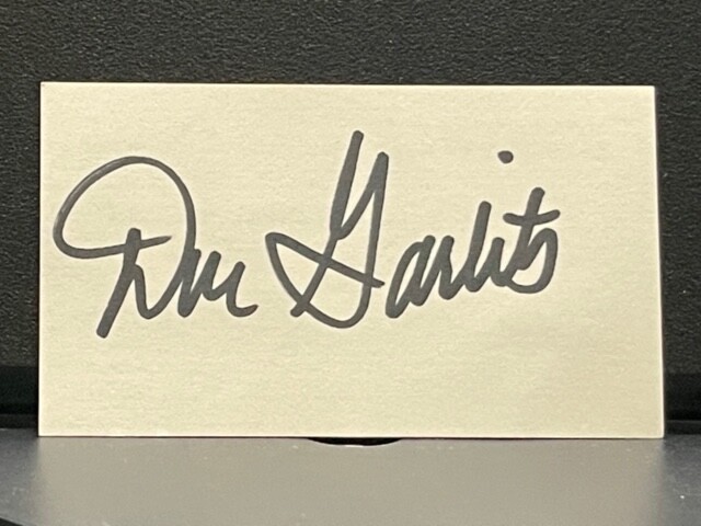 VRHTF VTG RARE BUSINESS CARD OF DON GARLITS CEO OF MUSEUM OF DRAG ...