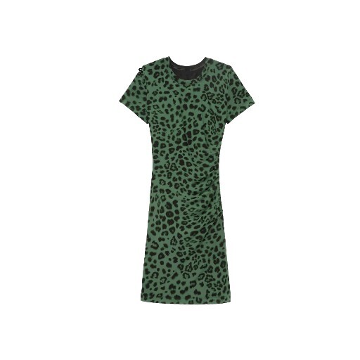 Cabi Quest Dress 4771 Size XL New Green Black Animal Print Mesh Reversible  | eBay