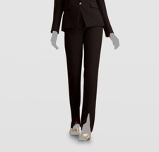  448 Veronica Beard Women's Paula Slim Straight Split Hem Pants Size 2