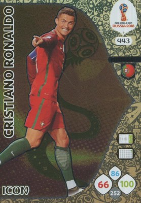 443 CRISTIANO RONALDO ICON PANINI CARD ADRENALYN WORLD CUP RUSSIA