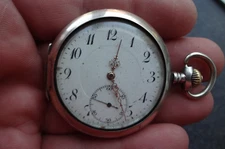 Breguet Spiral Poket Watch 800 Silver Antique 15 Rubis