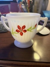 MacBeth-Evans Petalware Florette Monax Footed Open Sugar Bowl — listing 2