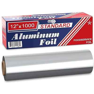 Urban Box Co Aluminum Foil Rolls, 12'' x 1000', Commercial-Grade Wrap, 1 Count
