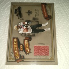 Deuce McAllister 2003 Absolute Leather and Laces Football Relic Saints *190/500*