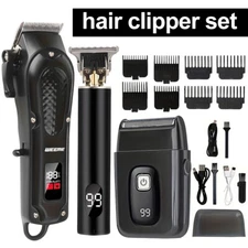 Professional Hair Clipper for Men, 3-piece Set, Haircutting Tool with Trimmer