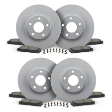 Front & Rear Geomet Brake Rotors + Pads for 2007-2013 2014 2015 Mazda CX-9