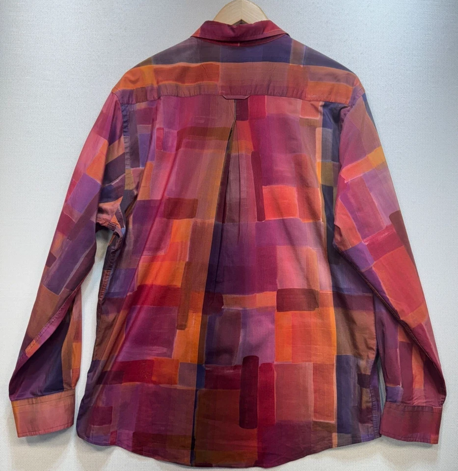 Mine Mens Button Down Shirt Long Sleeve Size XLColorful Lightweight Casual - Image 2 of 4