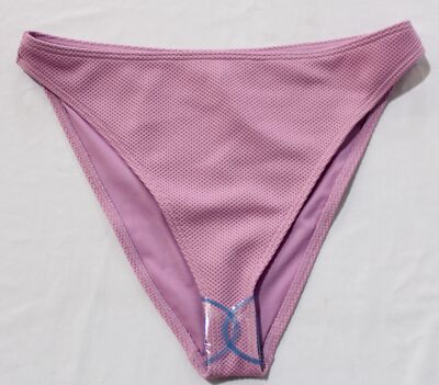 Peek & Beau Women's Fuller Bust High Leg Bikini Bottoms DM9 Lilac Size US:10 NWT