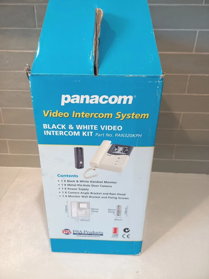 Sistema de Video Intercomunicación Panacom Vintage Blanco y Negro Retro Puerta Teléfono Seguridad Nuevo Foto 4 de 4