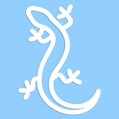 Outlined Lizard - Decal Sticker - Multiple Colors & Sizes - ebn6336